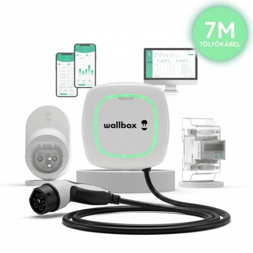 Wallbox Pulsar Plus 22kW + POWER BOOST + Kábel Dock – Fehér – 7m – Type 2