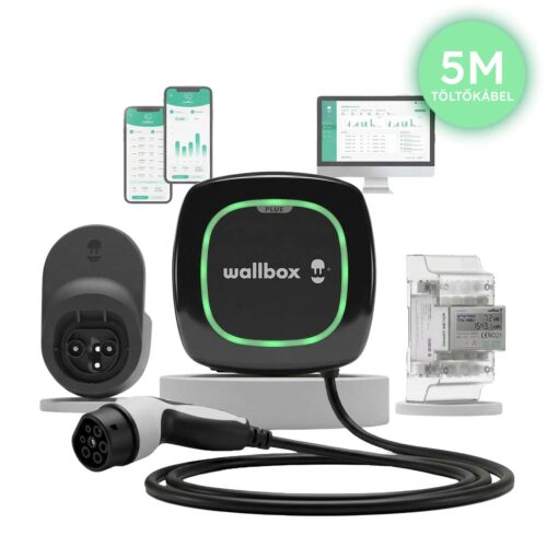 Wallbox Pulsar Plus 22kW + POWER BOOST + Kábel Dock – Fekete – 5m – Type 2