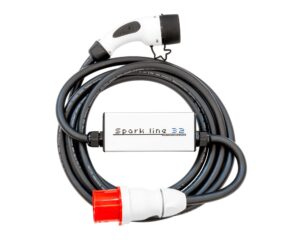 SPARK LINE 32 állítható otthoni töltő – 22kW – 12m Type2