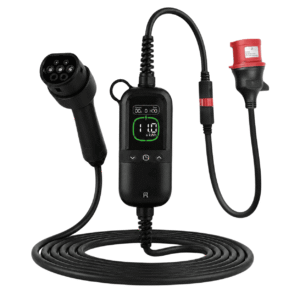 Rheidon PC200 Pro hordozható elektromos autó töltő, 11 kW, 7,5 m Type 2 kábellel