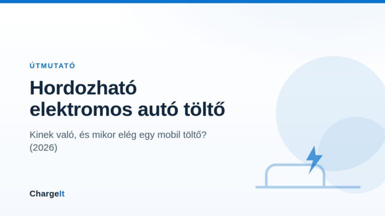 Hordozható elektromos autó töltő