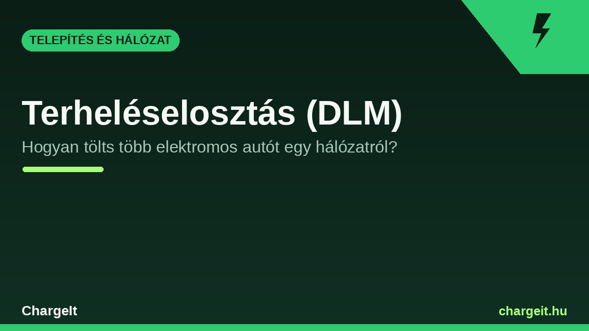 Terheléselosztás (DLM) – több elektromos autó töltése egy hálózatról, ChargeIt